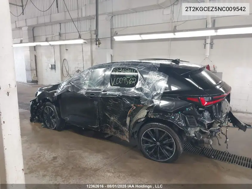 Auction sale of the 2022 Lexus NX , vin: 2T2KGCEZ5NC009542, lot number: 12362616