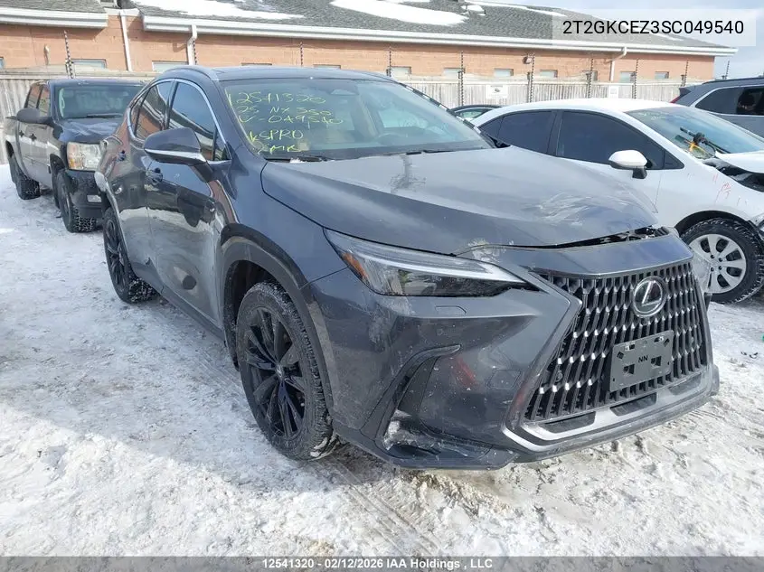 Auction sale of the 2025 Lexus NX , vin: 2T2GKCEZ3SC049540, lot number: 12541320