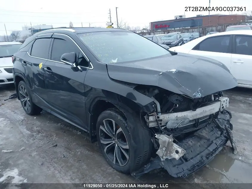 Auction sale of the 2016 Lexus RX , vin: 2T2BZMCA9GC037361, lot number: 11929050