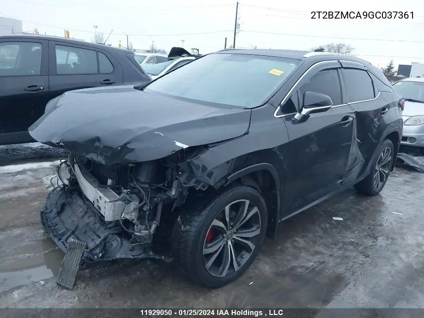Auction sale of the 2016 Lexus RX , vin: 2T2BZMCA9GC037361, lot number: 11929050