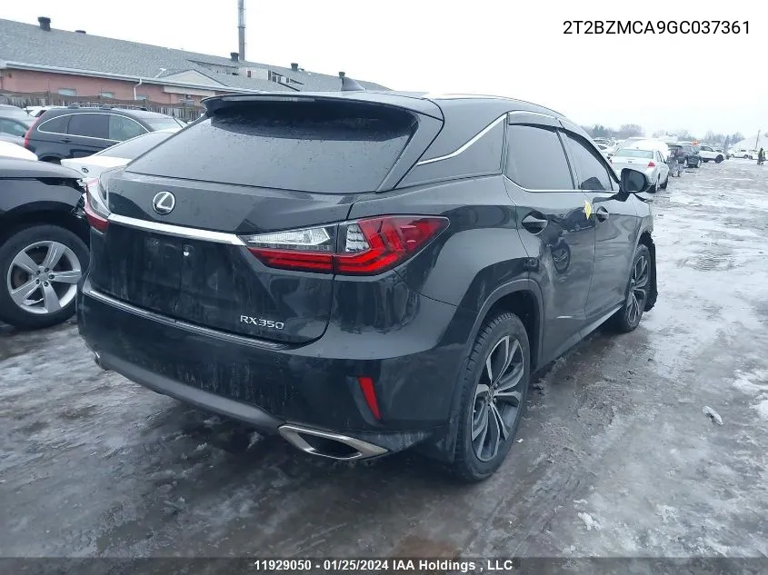 Auction sale of the 2016 Lexus RX , vin: 2T2BZMCA9GC037361, lot number: 11929050