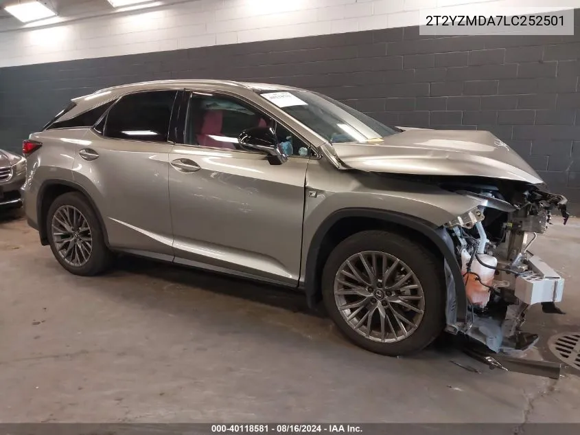 Auction sale of the 2020 Lexus RX , vin: 2T2YZMDA7LC252501, lot number: 40118581