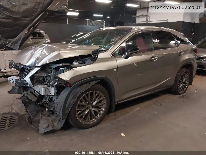 Auction sale of the 2020 Lexus RX , vin: 2T2YZMDA7LC252501, lot number: 40118581
