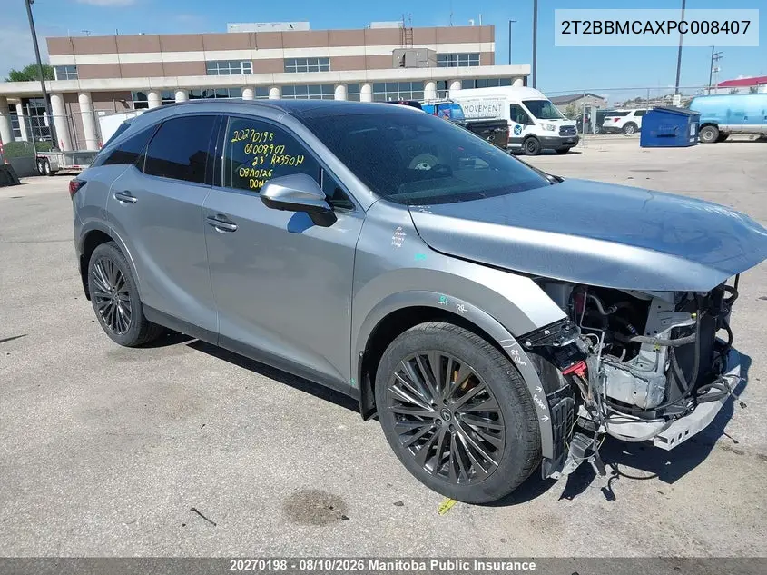 Auction sale of the 2023 Lexus RX , vin: 2T2BBMCAXPC008407, lot number: 20270198
