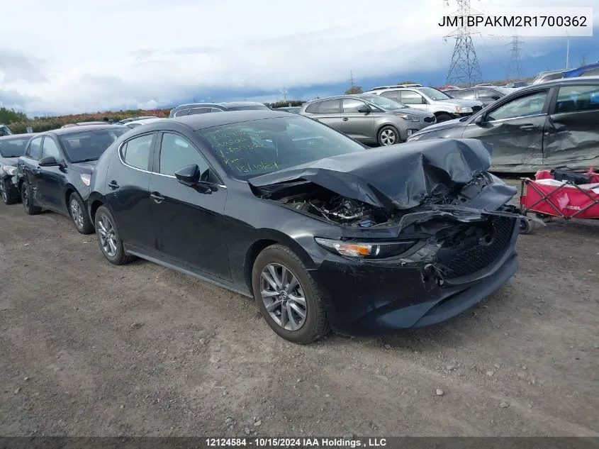Auction sale of the 2024 Mazda 3 , vin: JM1BPAKM2R1700362, lot number: 12124584