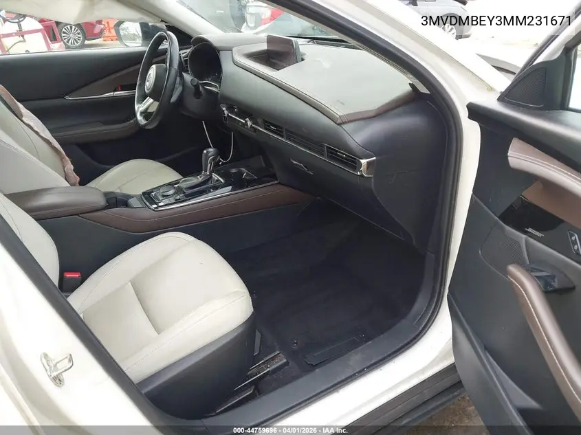 Auction sale of the 2021 Mazda CX 30 , vin: 3MVDMBEY3MM231671, lot number: 44759696