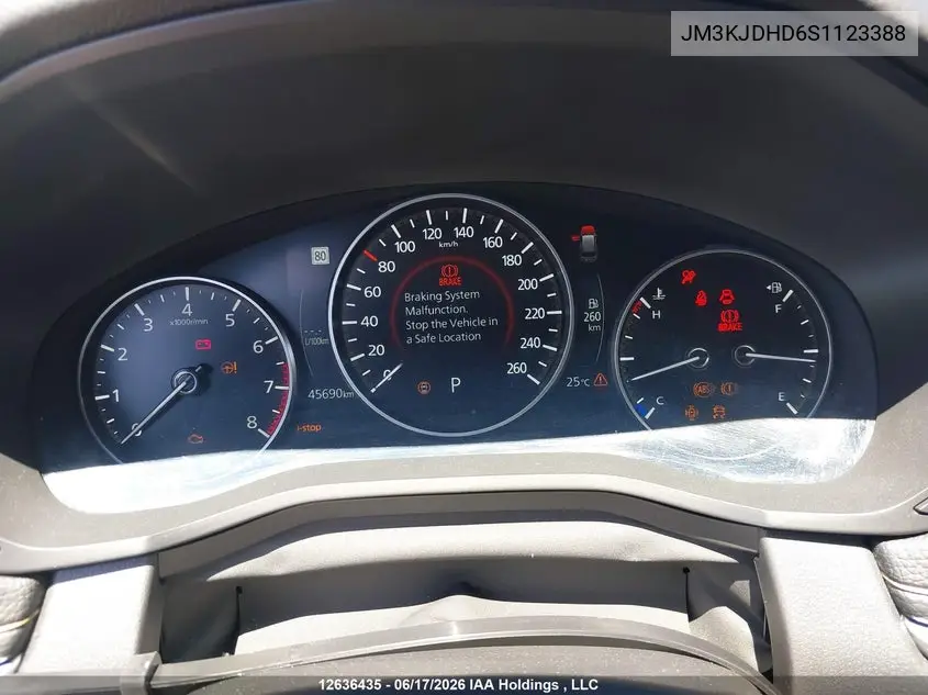 Auction sale of the 2025 Mazda CX 70 , vin: JM3KJDHD6S1123388, lot number: 12636435