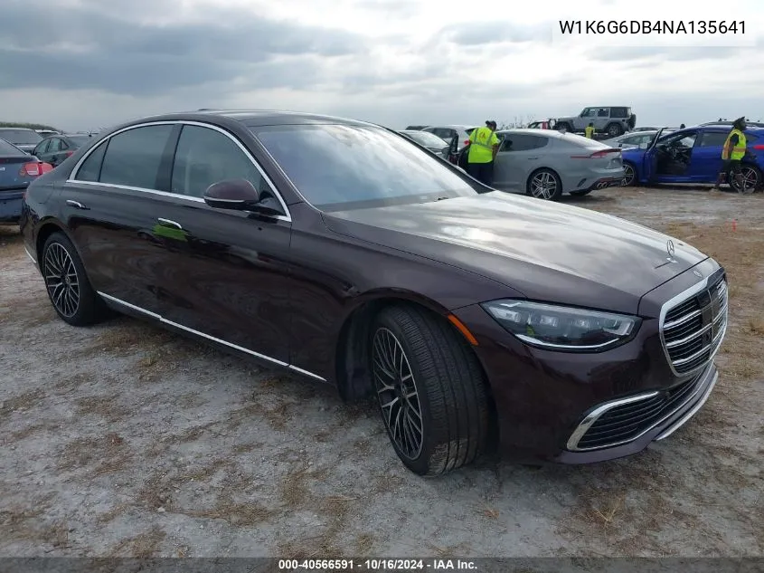 Auction sale of the 2022 Mercedes Benz S klasse , vin: W1K6G6DB4NA135641, lot number: 40566591