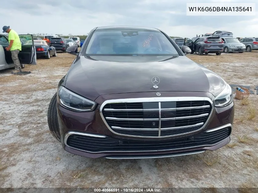 Auction sale of the 2022 Mercedes Benz S klasse , vin: W1K6G6DB4NA135641, lot number: 40566591
