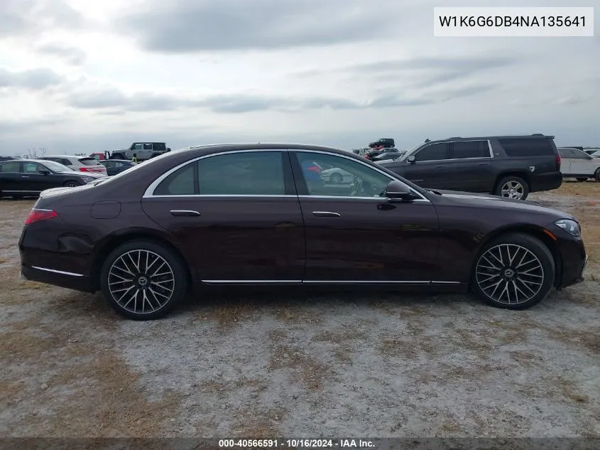Auction sale of the 2022 Mercedes Benz S klasse , vin: W1K6G6DB4NA135641, lot number: 40566591