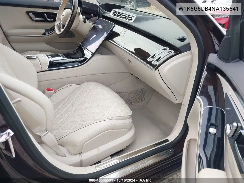 Auction sale of the 2022 Mercedes Benz S klasse , vin: W1K6G6DB4NA135641, lot number: 40566591
