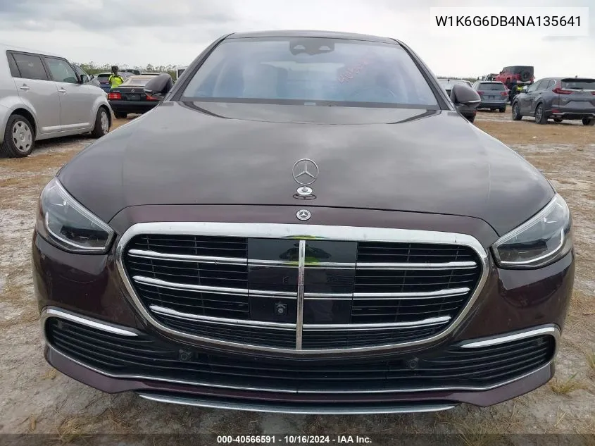 Auction sale of the 2022 Mercedes Benz S klasse , vin: W1K6G6DB4NA135641, lot number: 40566591