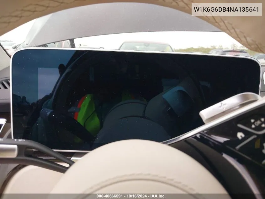Auction sale of the 2022 Mercedes Benz S klasse , vin: W1K6G6DB4NA135641, lot number: 40566591