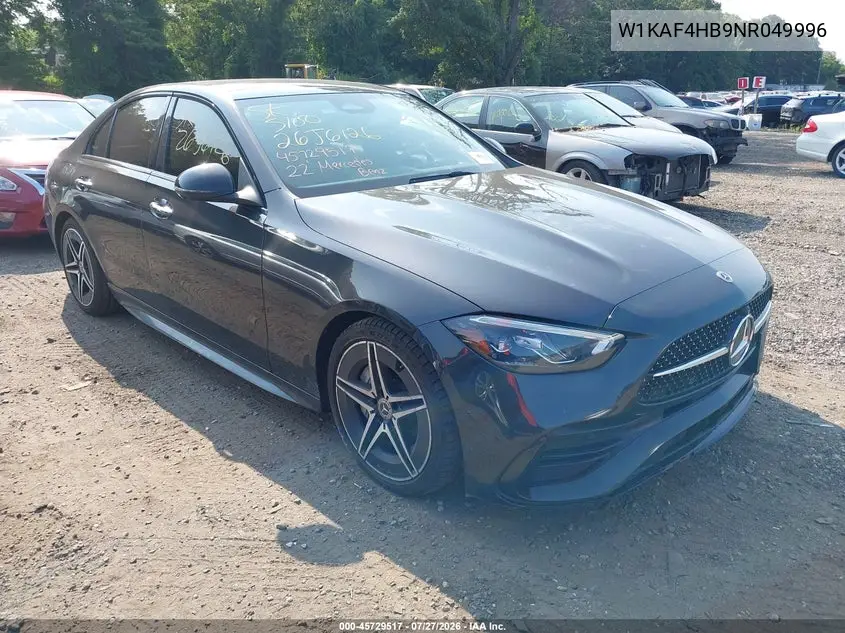 Auction sale of the 2022 Mercedes Benz C klasse , vin: W1KAF4HB9NR049996, lot number: 45729517
