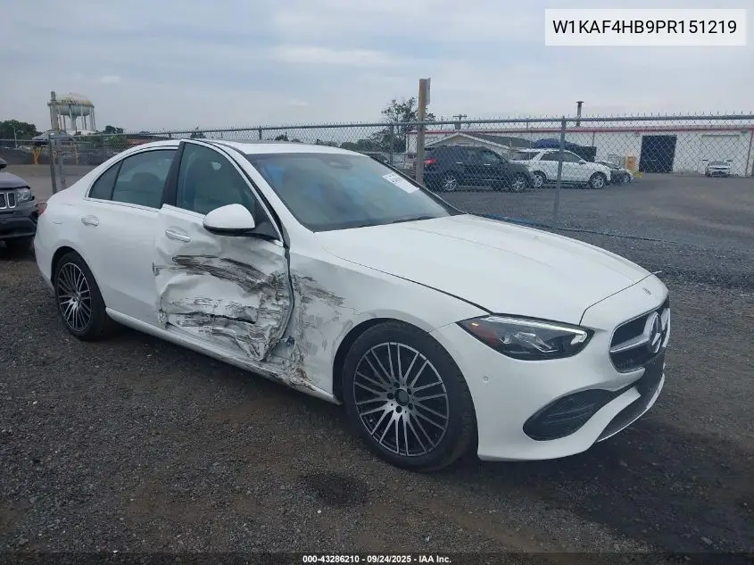 Auction sale of the 2023 Mercedes Benz C klasse , vin: W1KAF4HB9PR151219, lot number: 43286210