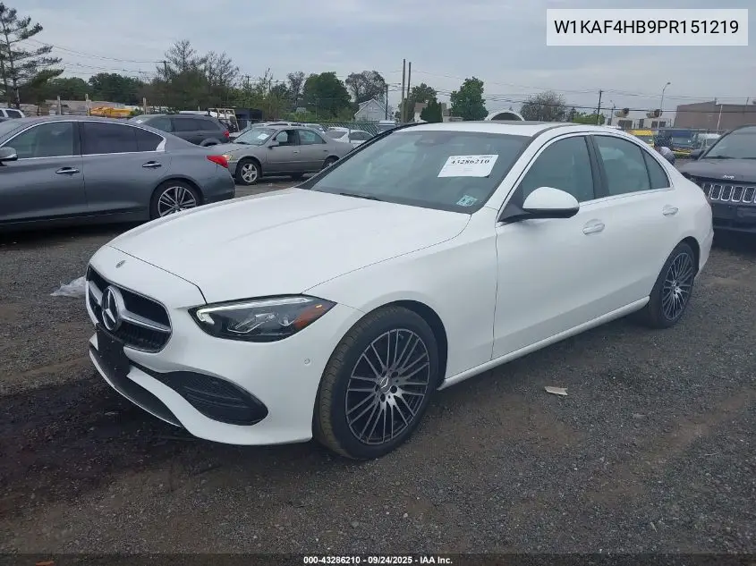 Auction sale of the 2023 Mercedes Benz C klasse , vin: W1KAF4HB9PR151219, lot number: 43286210