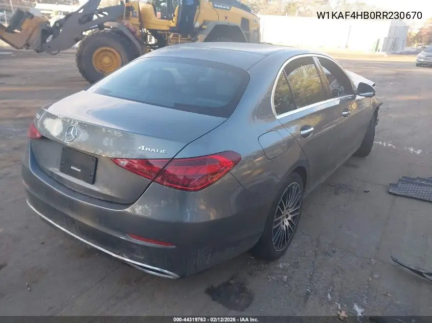 Auction sale of the 2024 Mercedes Benz C klasse , vin: W1KAF4HB0RR230670, lot number: 44319763