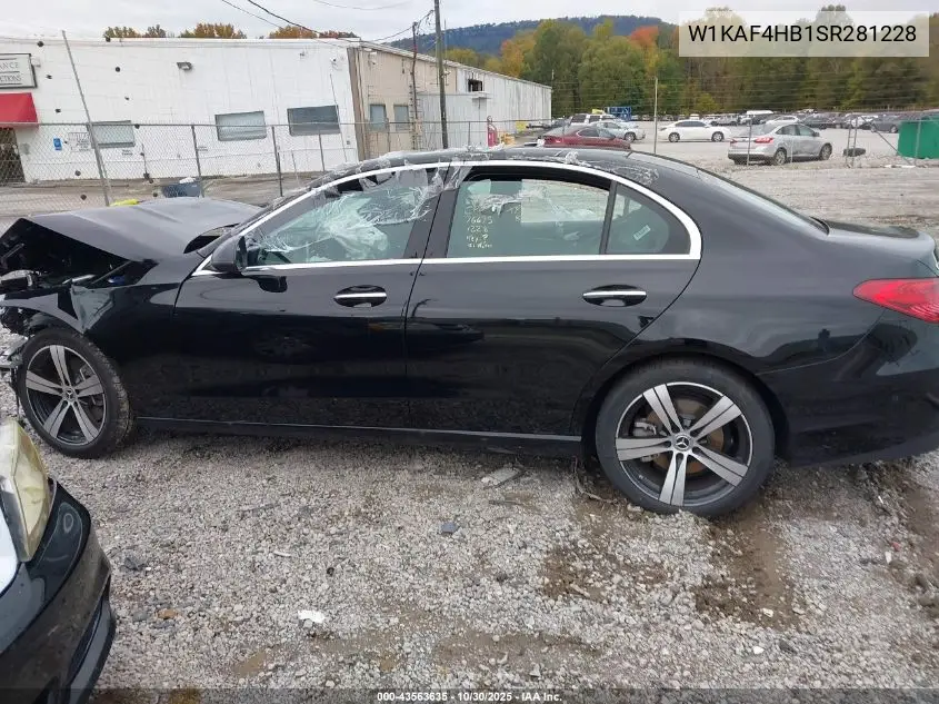 Auction sale of the 2025 Mercedes Benz C klasse , vin: W1KAF4HB1SR281228, lot number: 43563635