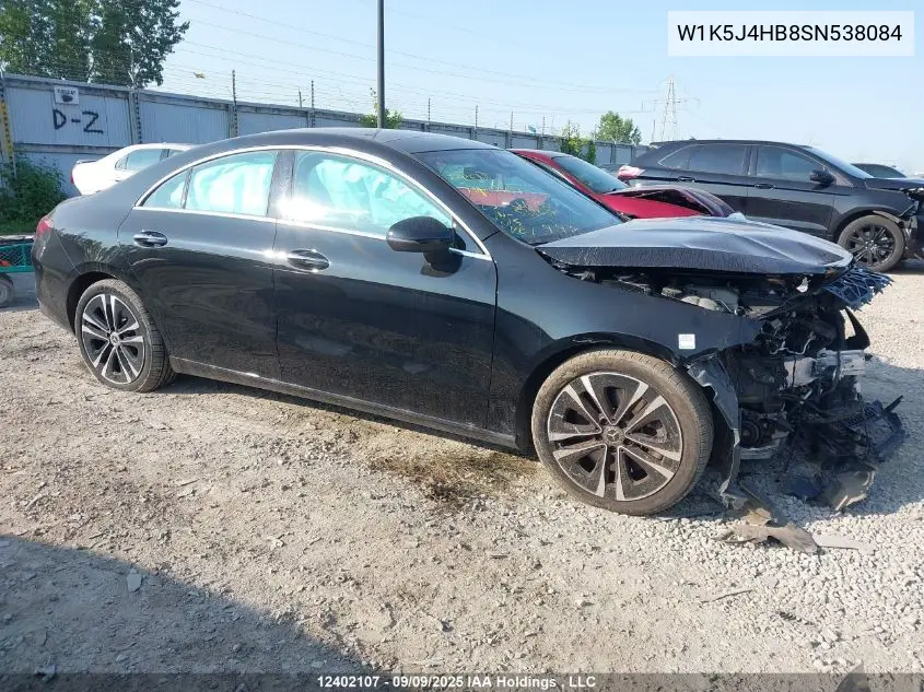 Auction sale of the 2025 Mercedes Benz CLA klasse , vin: W1K5J4HB8SN538084, lot number: 12402107