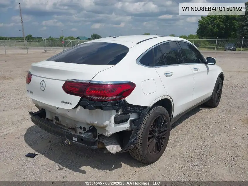 Auction sale of the 2023 Mercedes Benz GLC Coupe , vin: W1N0J8EB4PG150192, lot number: 12334545