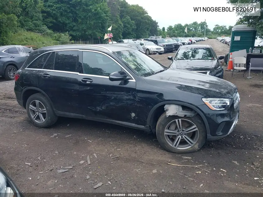 Auction sale of the 2020 Mercedes Benz GLC , vin: W1N0G8EB0LF820691, lot number: 45449989