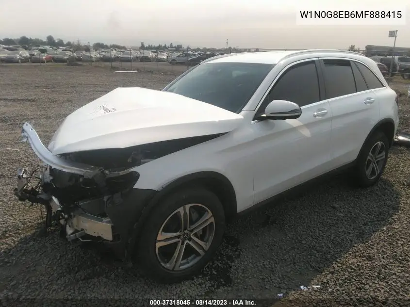 Auction sale of the 2021 Mercedes Benz GLC , vin: W1N0G8EB6MF888415, lot number: 37318045