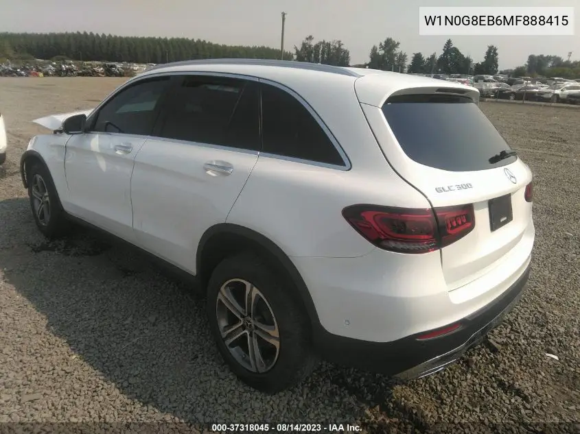 Auction sale of the 2021 Mercedes Benz GLC , vin: W1N0G8EB6MF888415, lot number: 37318045