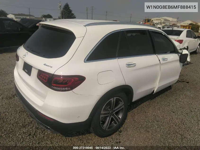 Auction sale of the 2021 Mercedes Benz GLC , vin: W1N0G8EB6MF888415, lot number: 37318045