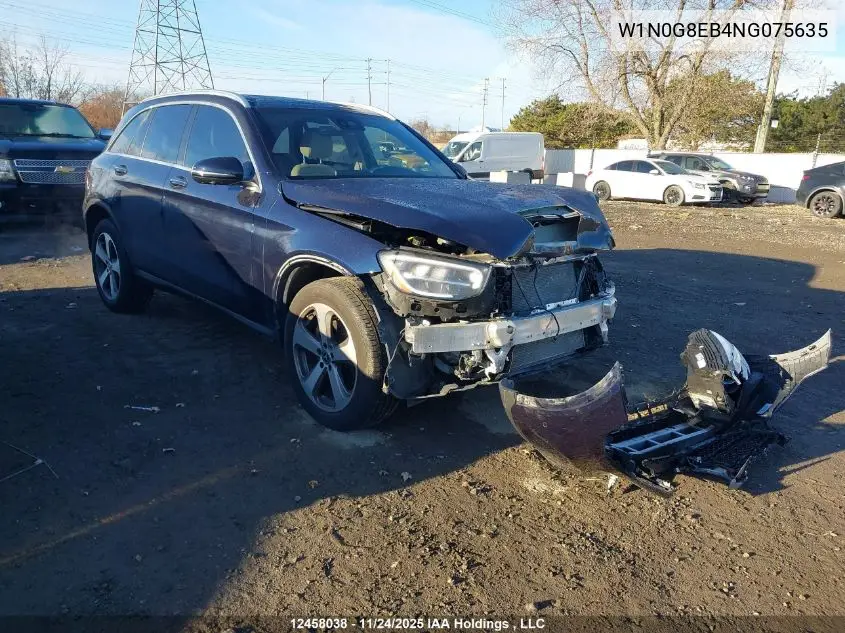 Auction sale of the 2022 Mercedes Benz GLC , vin: W1N0G8EB4NG075635, lot number: 12458038