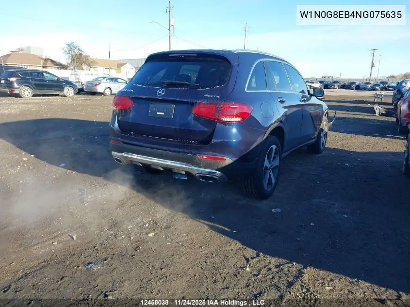 Auction sale of the 2022 Mercedes Benz GLC , vin: W1N0G8EB4NG075635, lot number: 12458038