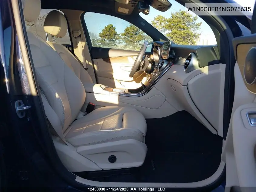 Auction sale of the 2022 Mercedes Benz GLC , vin: W1N0G8EB4NG075635, lot number: 12458038
