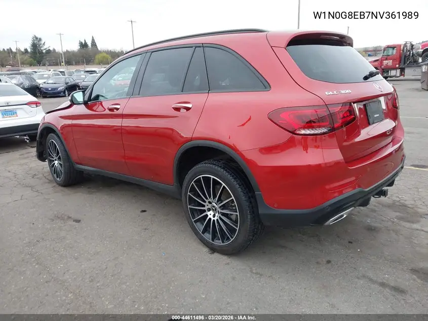 Auction sale of the 2022 Mercedes Benz GLC , vin: W1N0G8EB7NV361989, lot number: 44611496