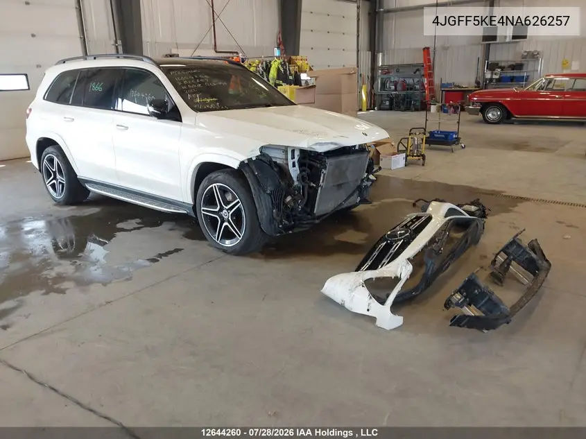 Auction sale of the 2022 Mercedes Benz GLS klasse , vin: 4JGFF5KE4NA626257, lot number: 12644260