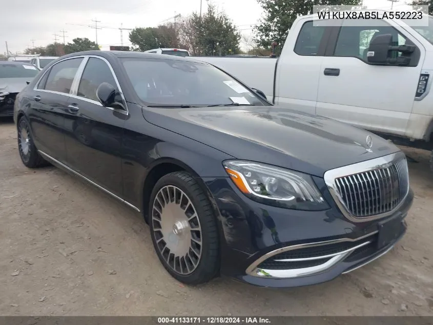 Auction sale of the 2020 Mercedes Benz Maybach S klasse , vin: W1KUX8AB5LA552223, lot number: 41133171