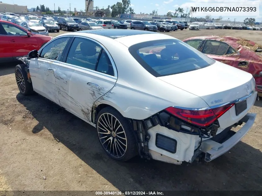 Auction sale of the 2022 Mercedes Benz S klasse , vin: W1K6G6DB7NA073393, lot number: 38940126