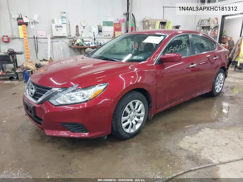 Auction sale of the 2017 Nissan Altima , vin: 1N4AL3APXHC181312, lot number: 44506018