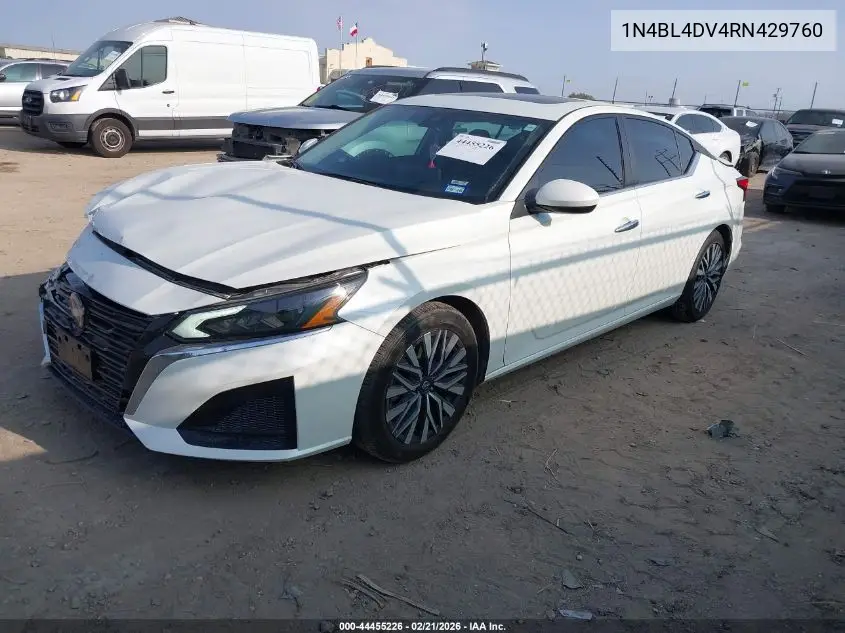 Auction sale of the 2024 Nissan Altima , vin: 1N4BL4DV4RN429760, lot number: 44455226