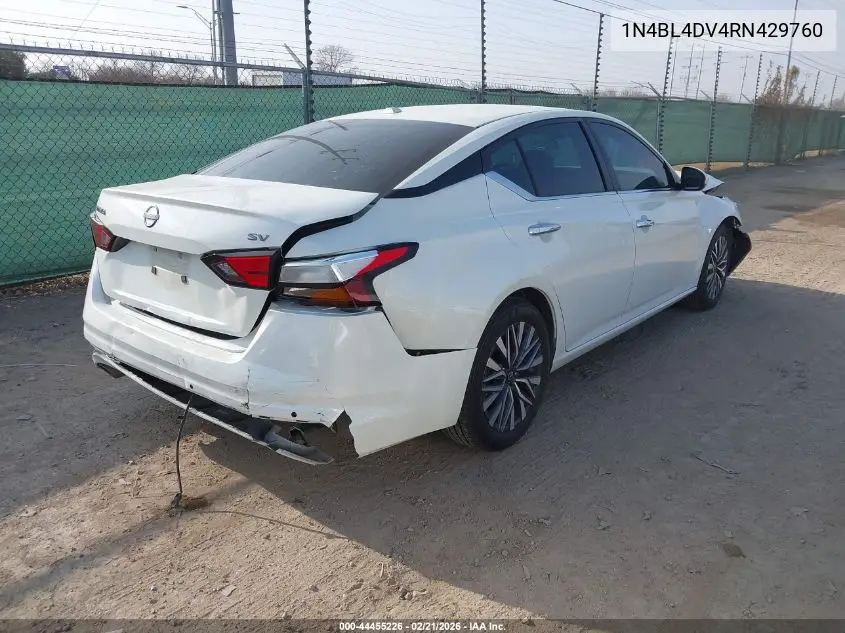 Auction sale of the 2024 Nissan Altima , vin: 1N4BL4DV4RN429760, lot number: 44455226