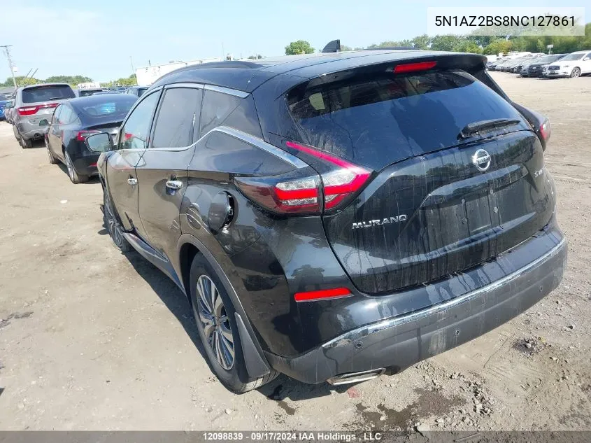 Auction sale of the 2022 Nissan Murano , vin: 5N1AZ2BS8NC127861, lot number: 12098839