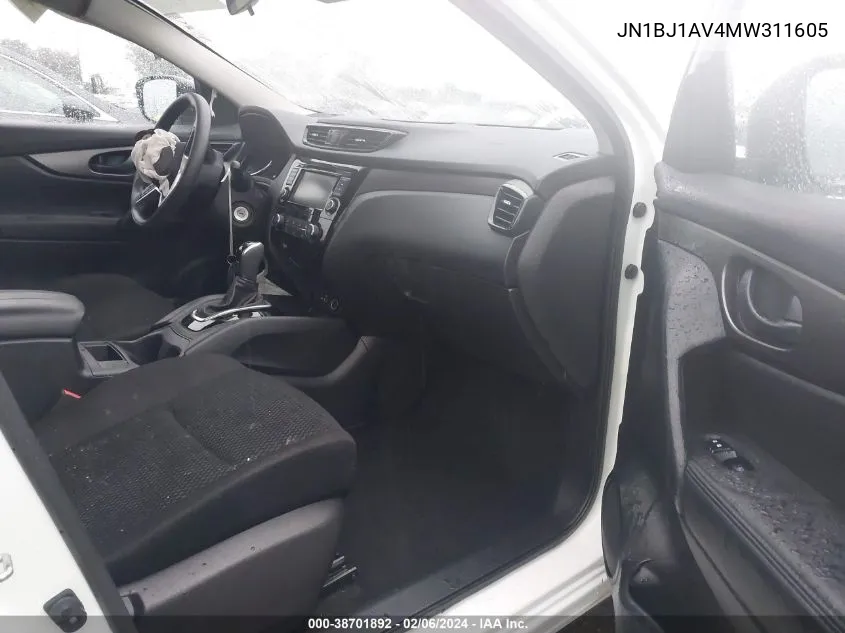 Auction sale of the 2021 Nissan Rogue , vin: JN1BJ1AV4MW311605, lot number: 38701892