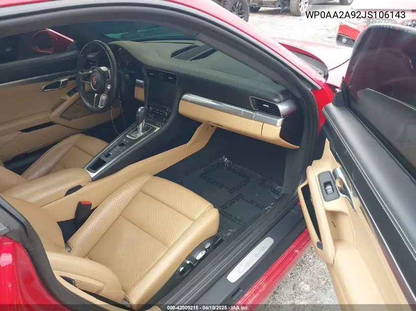 Auction sale of the 2018 Porsche 911 , vin: WP0AA2A92JS106143, lot number: 42009215