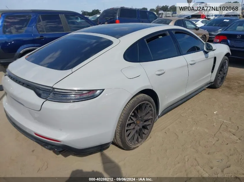 Auction sale of the 2022 Porsche Panamera , vin: WP0AJ2A77NL102068, lot number: 40288212