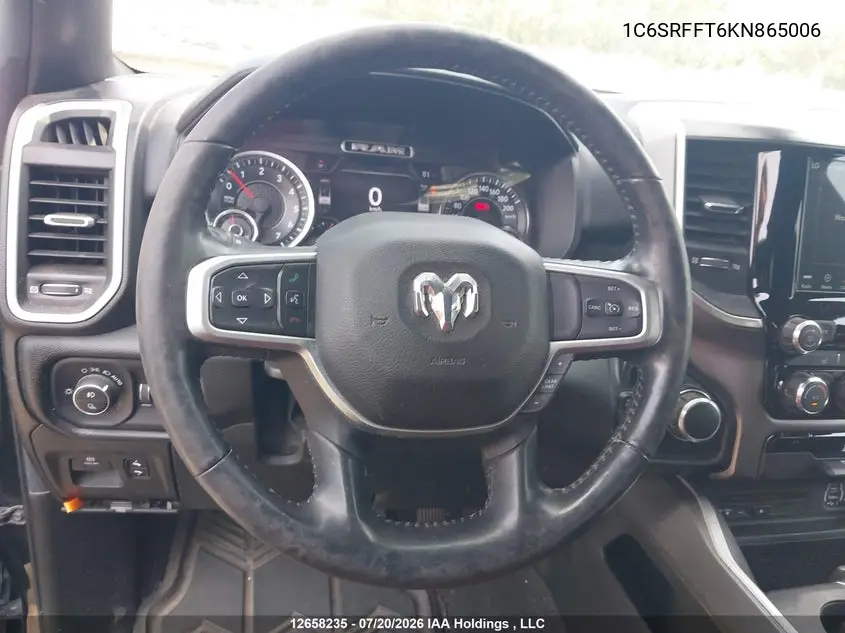 Auction sale of the 2019 RAM 1500 , vin: 1C6SRFFT6KN865006, lot number: 12658235