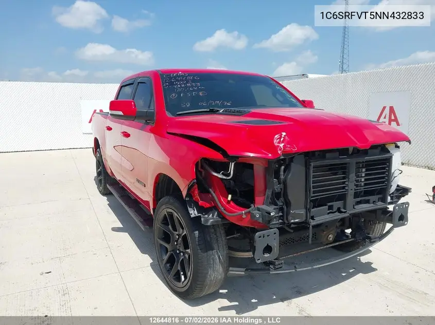 Auction sale of the 2022 RAM 1500 , vin: 1C6SRFVT5NN432833, lot number: 12644816