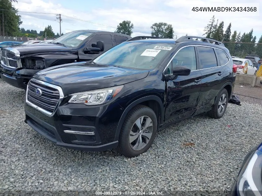 Auction sale of the 2019 Subaru Ascent , vin: 4S4WMABD9K3434368, lot number: 39932979
