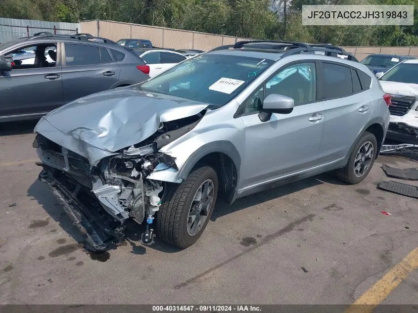 Auction sale of the 2018 Subaru XV , vin: JF2GTACC2JH319843, lot number: 40314547