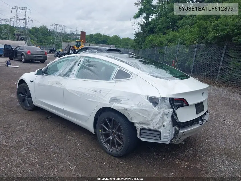 Auction sale of the 2020 Tesla Model 3 , vin: 5YJ3E1EA1LF612879, lot number: 45446939