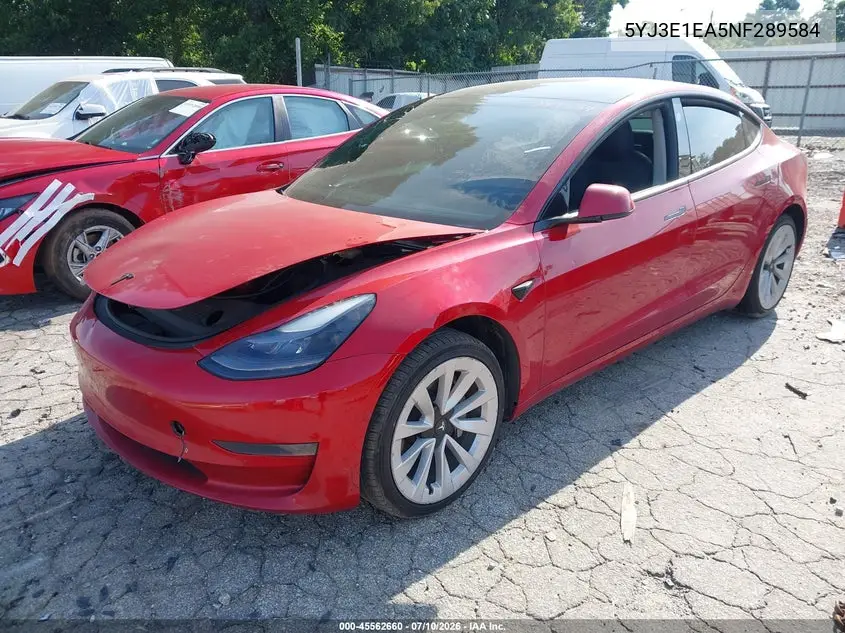 Auction sale of the 2022 Tesla Model 3 , vin: 5YJ3E1EA5NF289584, lot number: 45562660
