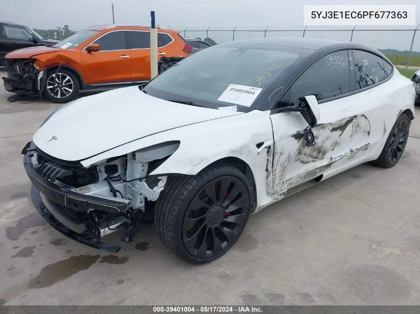 Auction sale of the 2023 Tesla Model 3 , vin: 5YJ3E1EC6PF677363, lot number: 39401004