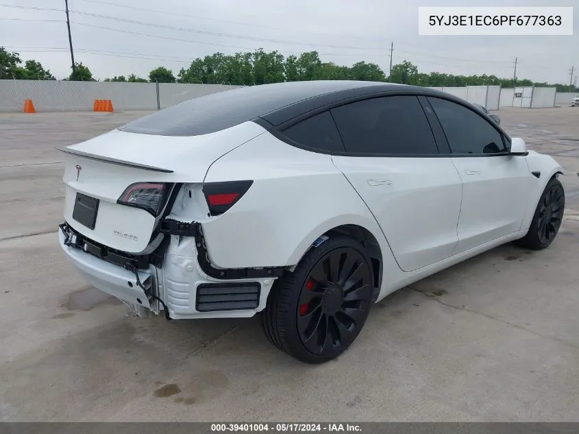 Auction sale of the 2023 Tesla Model 3 , vin: 5YJ3E1EC6PF677363, lot number: 39401004